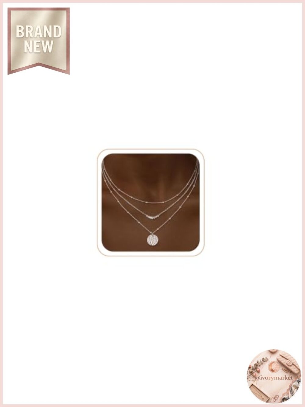 Layered Silver Necklace Set Dainty Stackable Charm CZ Pendant